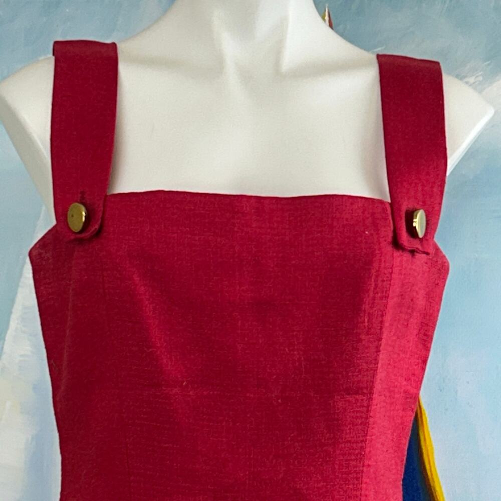 Vintage Oscar de la Renta Jumper dress
Red sleeveless Union made USA Size 12 - Picture 3 of 11